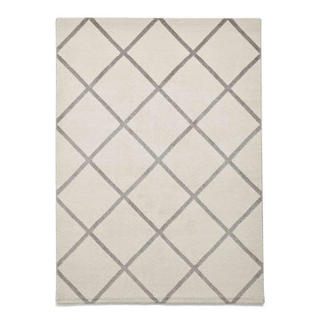 Brooklyn BRK35 Modern Geometric Diamond Soft Carved Durable Short Pile Cream/Grey Rug-Think Rugs-Rug Love - The Most Loved Rug Store